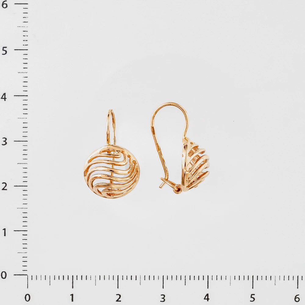 Серьги из красного золота 585 пробы
