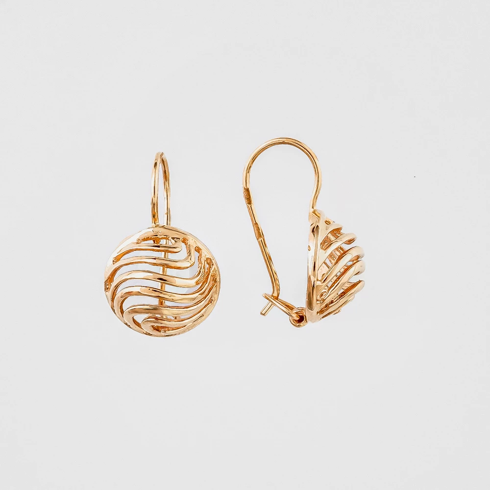 Серьги из красного золота 585 пробы