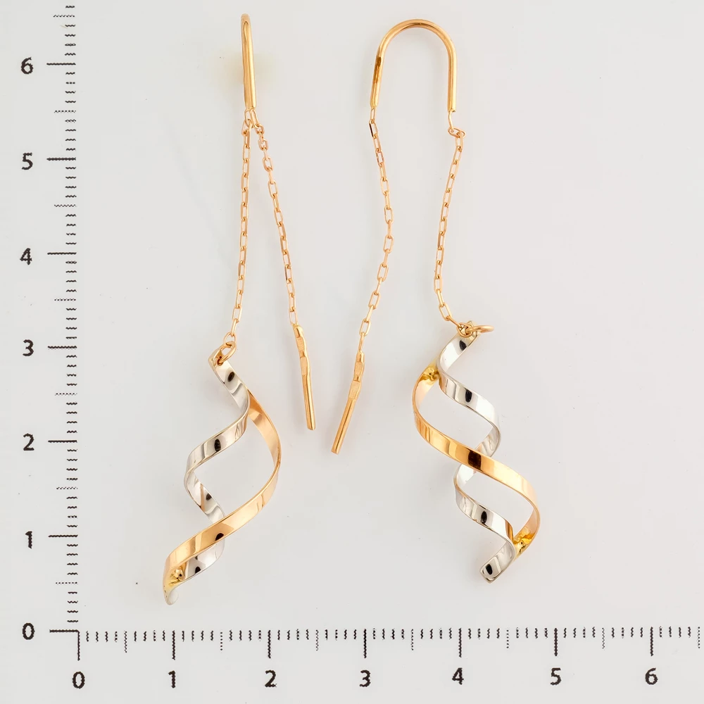 Серьги из красного золота 585 пробы