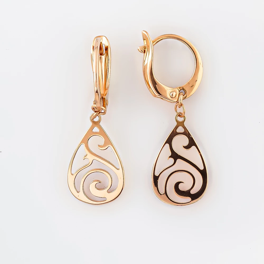 Серьги из красного золота 585 пробы