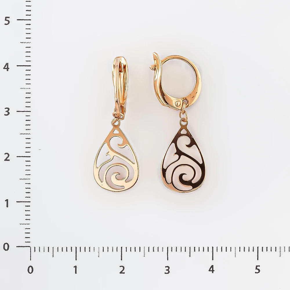 Серьги из красного золота 585 пробы