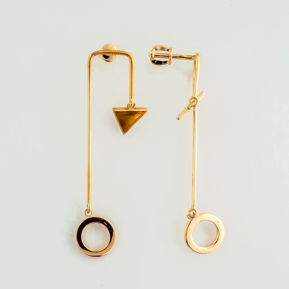 Серьги из красного золота 585 пробы