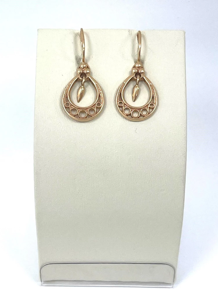 Серьги из красного золота 585 пробы