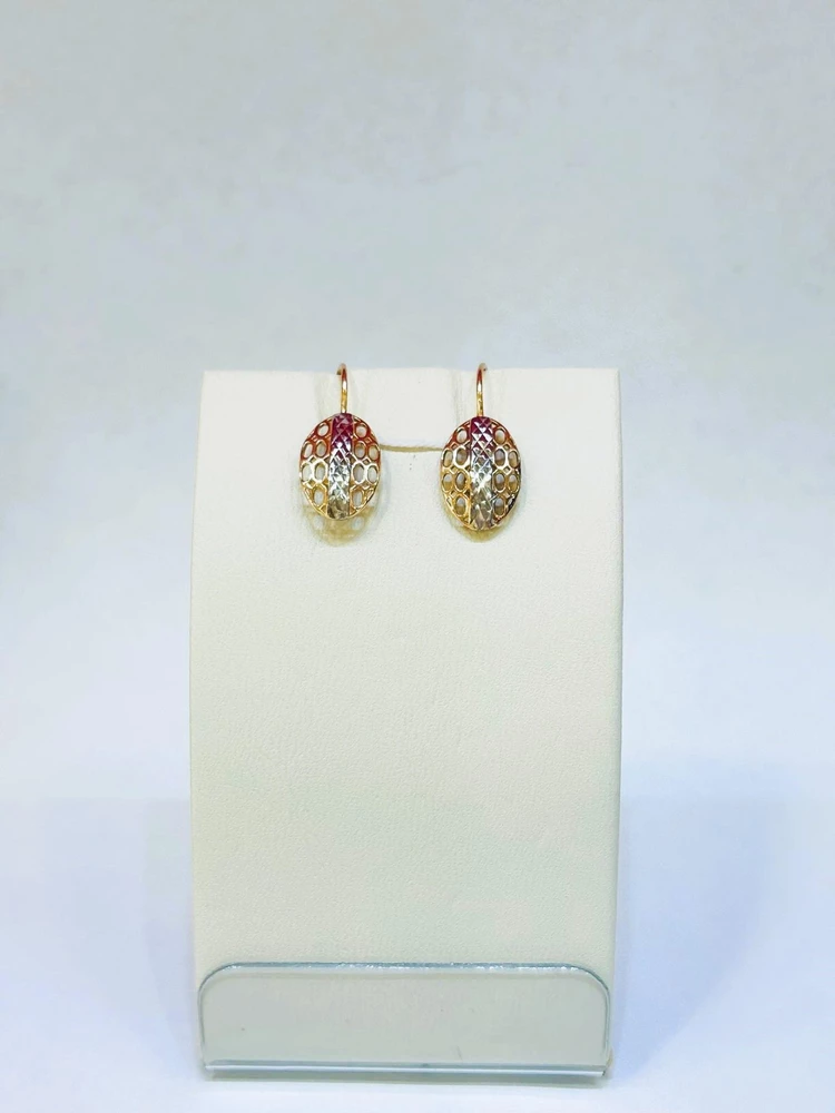 Серьги из красного золота 585 пробы