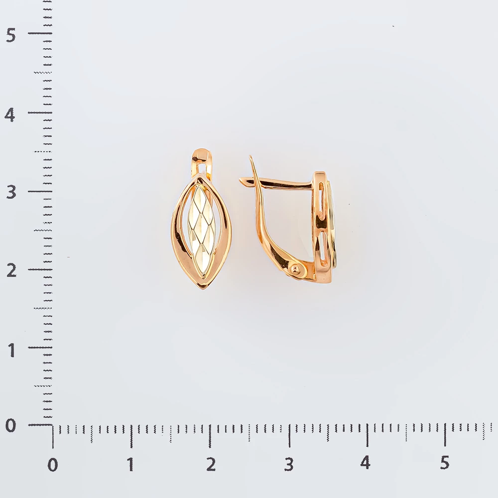 Серьги из красного золота 585 пробы