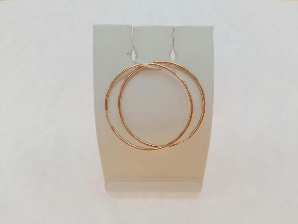 Серьги конго из красного золота 585 пробы
