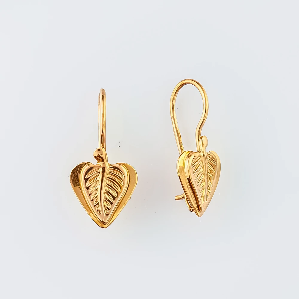 Серьги из красного золота 585 пробы