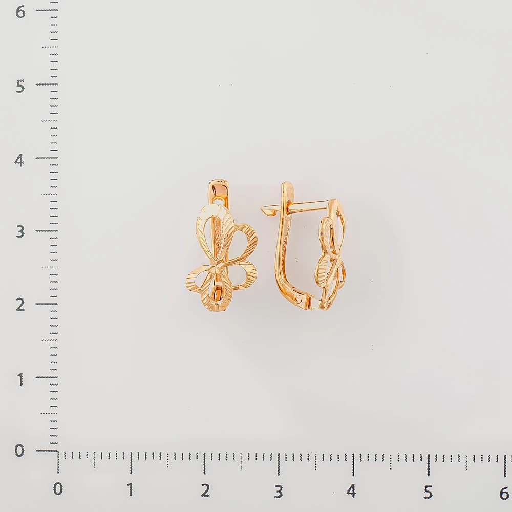 Серьги из красного золота 585 пробы