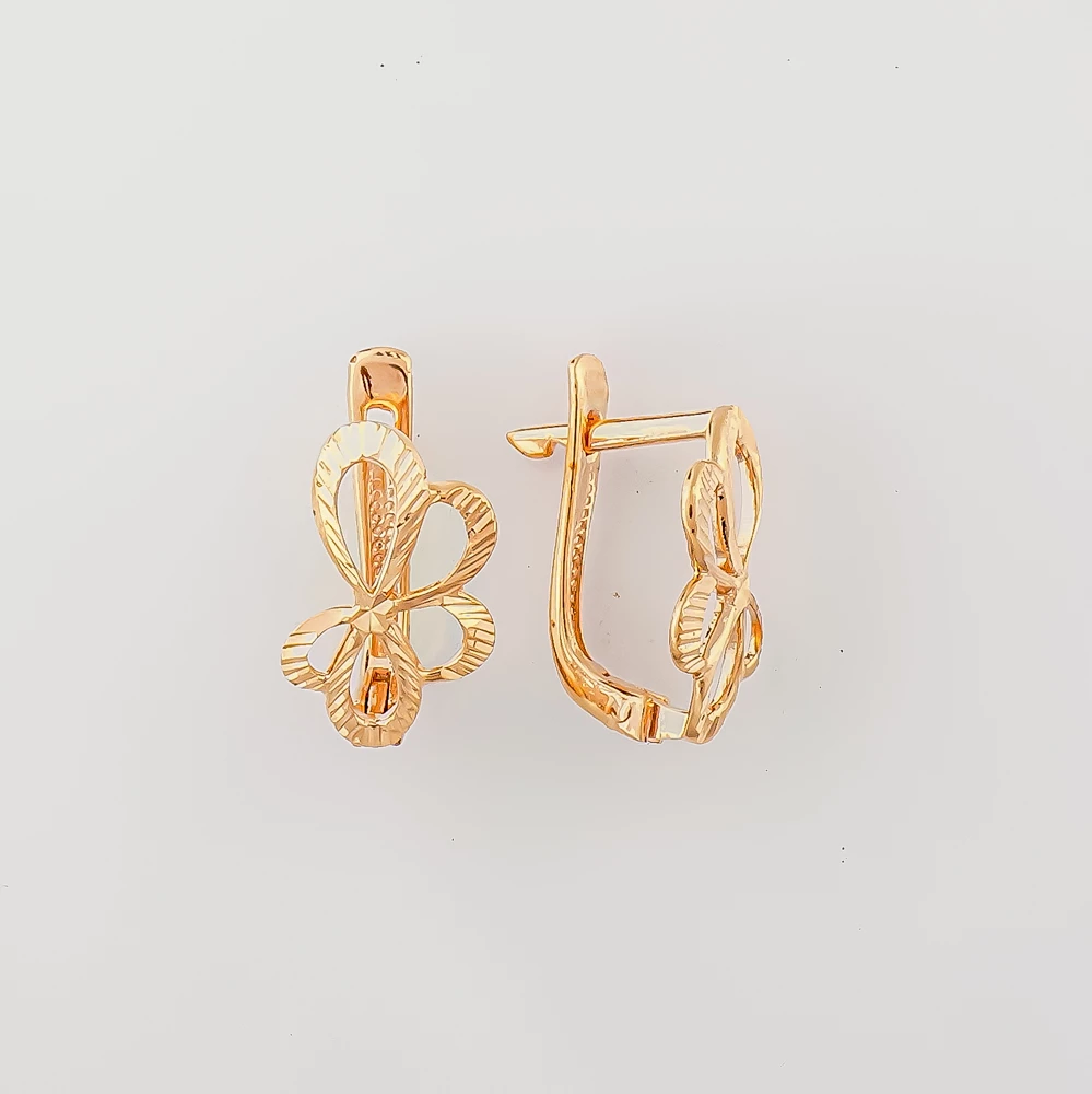 Серьги из красного золота 585 пробы