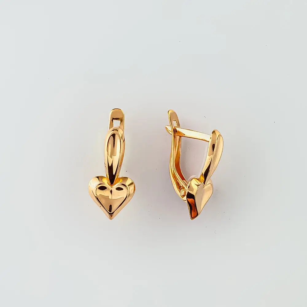 Серьги из красного золота 585 пробы