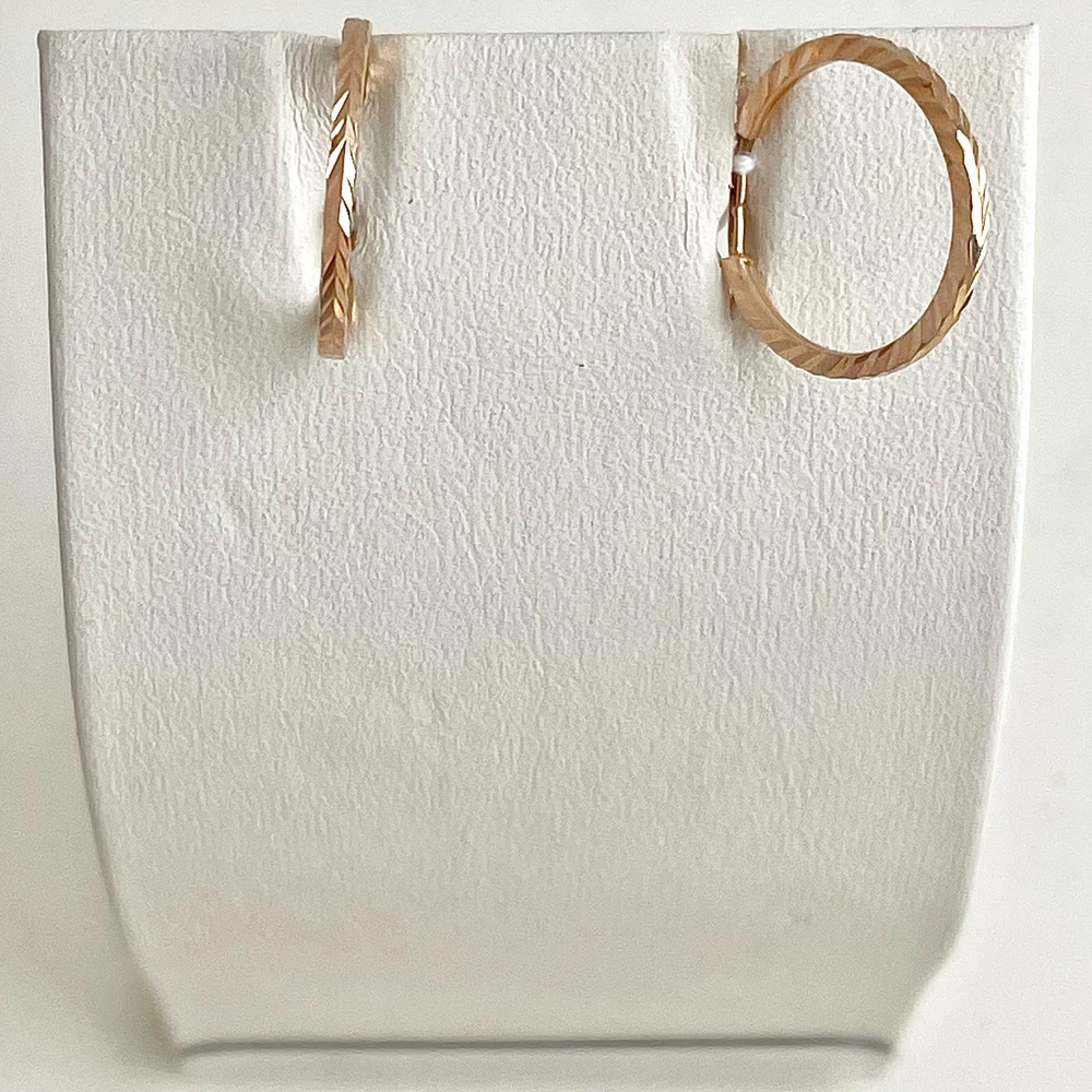Серьги конго из красного золота 585 пробы