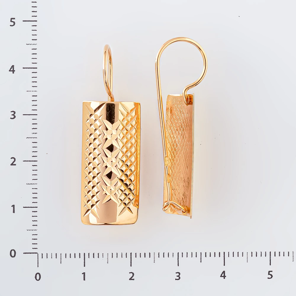 Серьги из красного золота 585 пробы