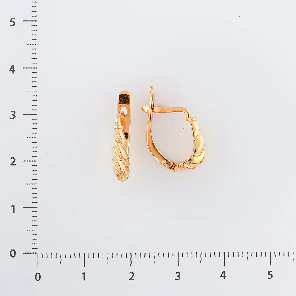Серьги из красного золота 585 пробы