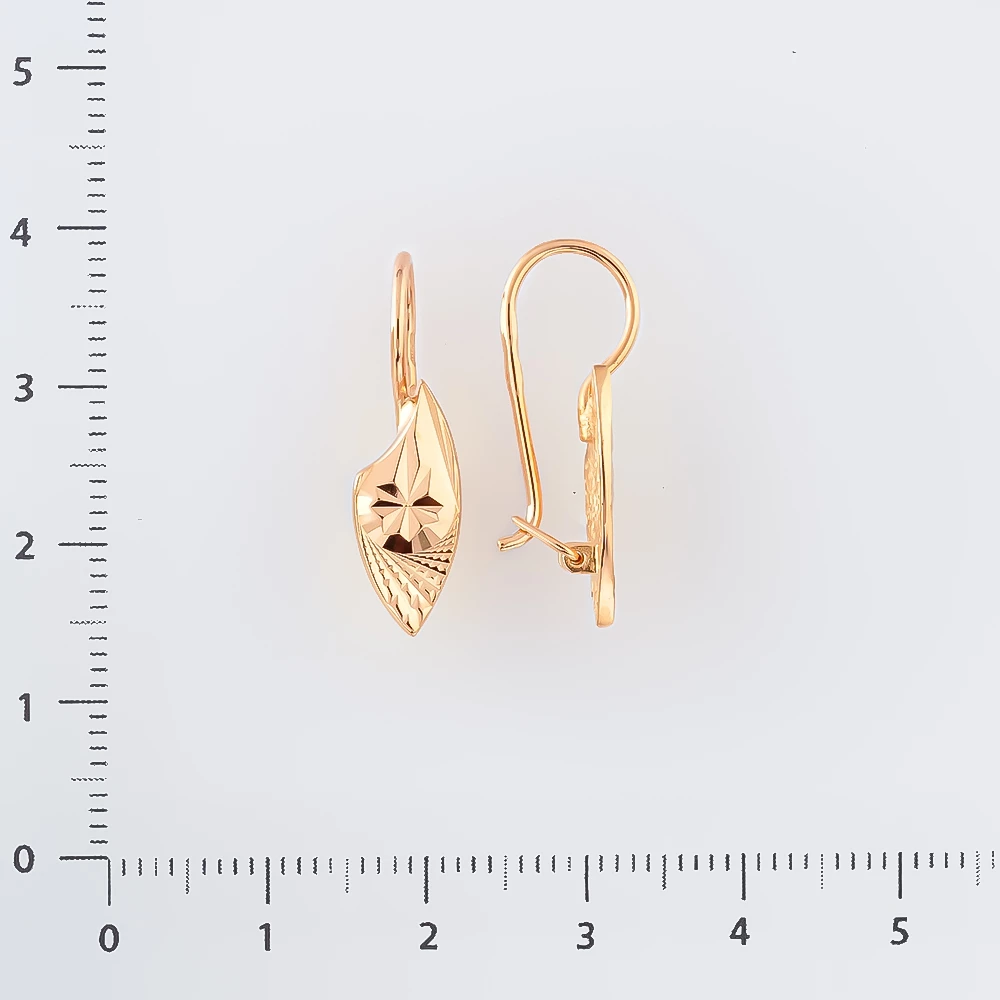 Серьги из красного золота 585 пробы