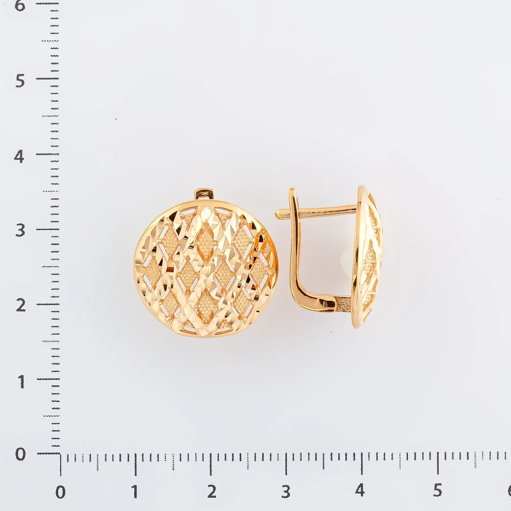 Серьги из красного золота 585 пробы