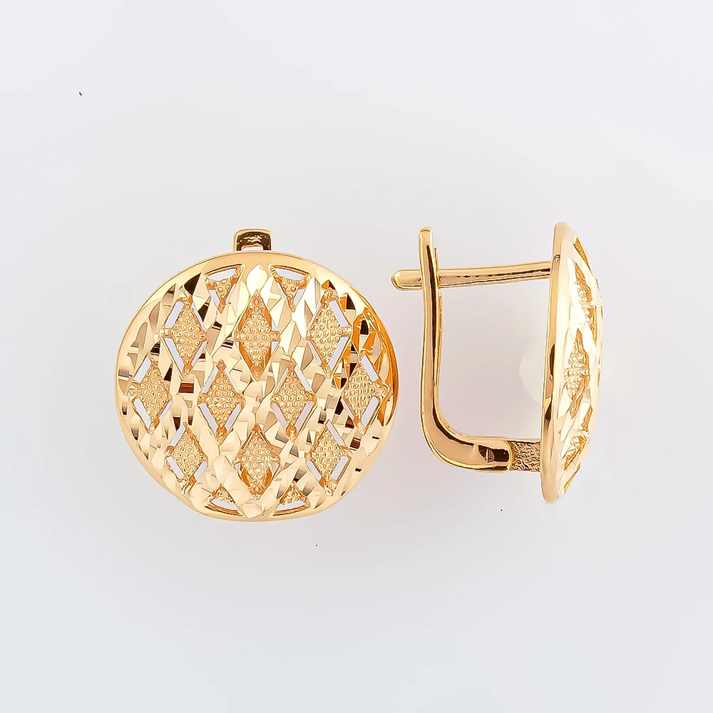 Серьги из красного золота 585 пробы