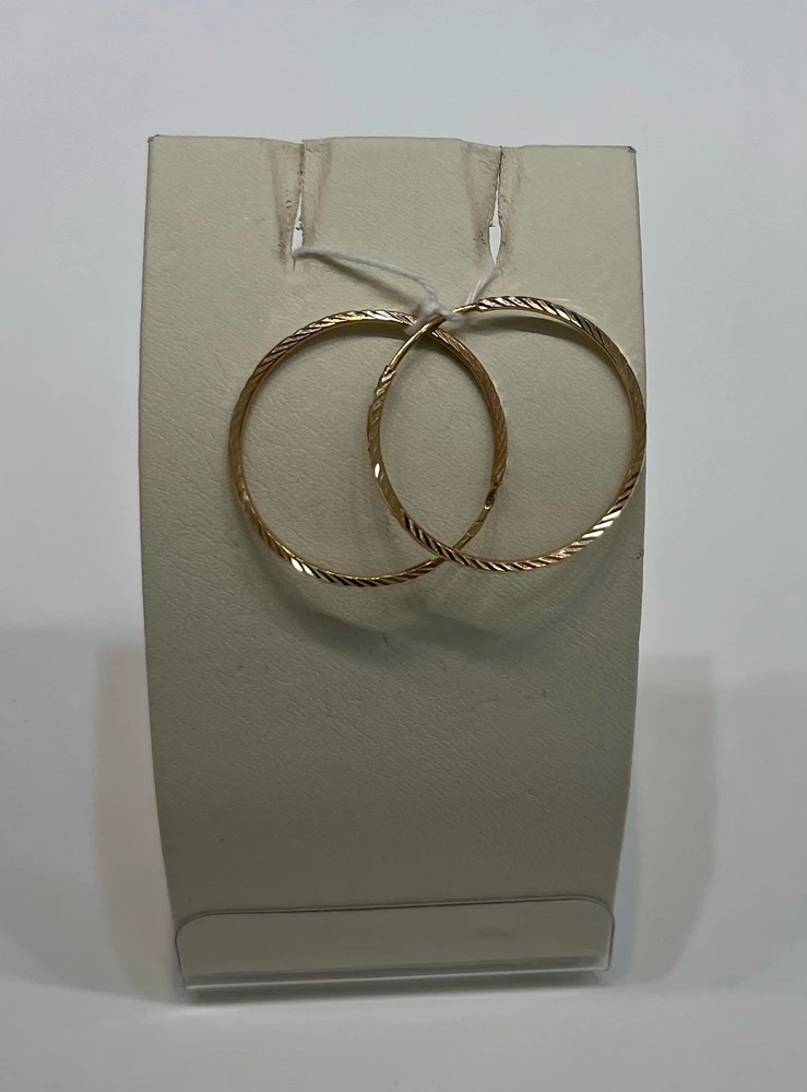 Серьги конго из красного золота 585 пробы