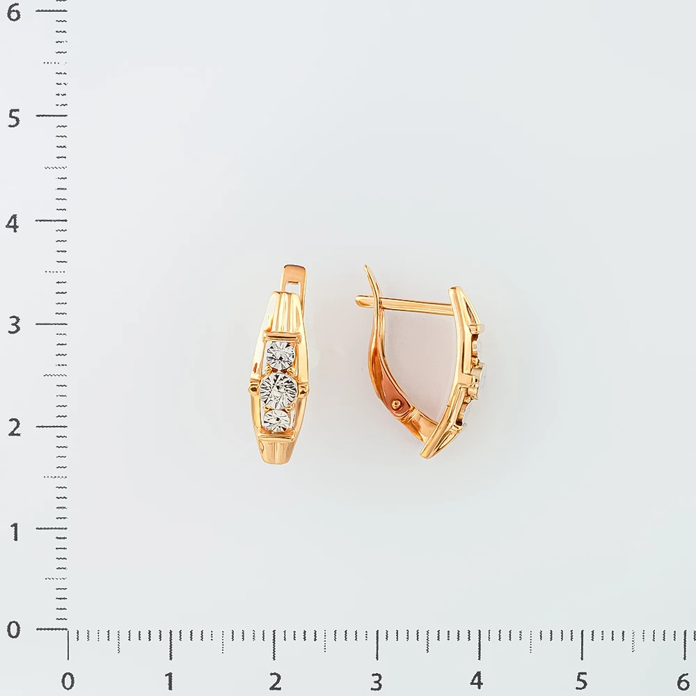 Серьги из красного золота 585 пробы