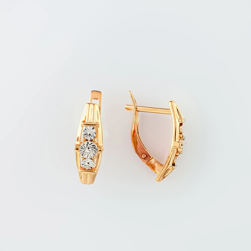 Серьги из красного золота 585 пробы