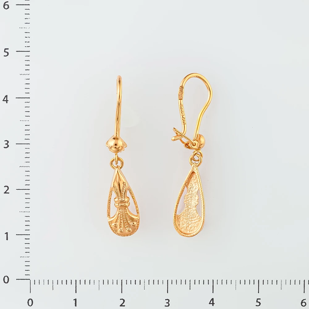 Серьги из красного золота 585 пробы