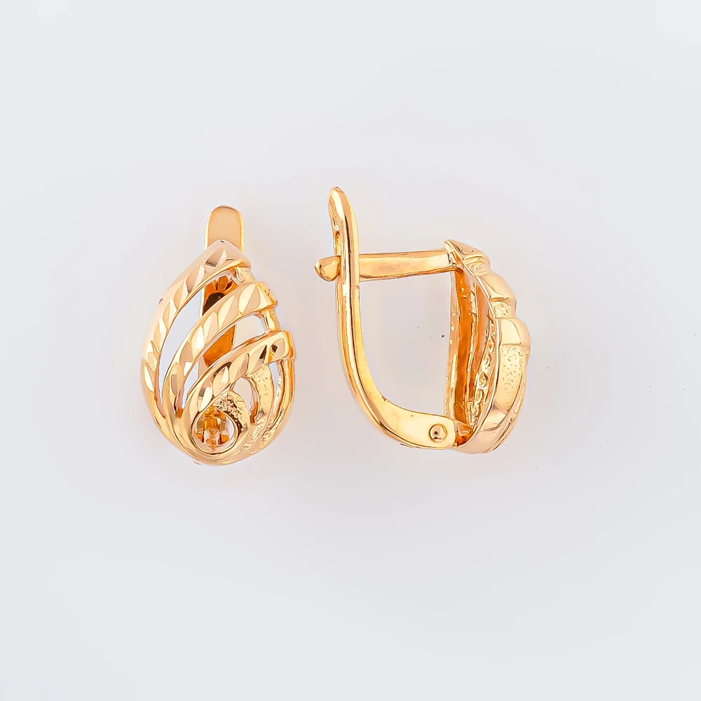 Серьги из красного золота 585 пробы