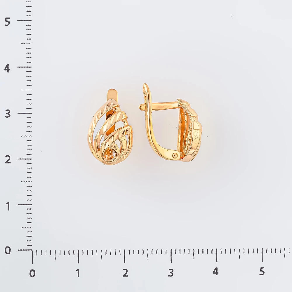 Серьги из красного золота 585 пробы