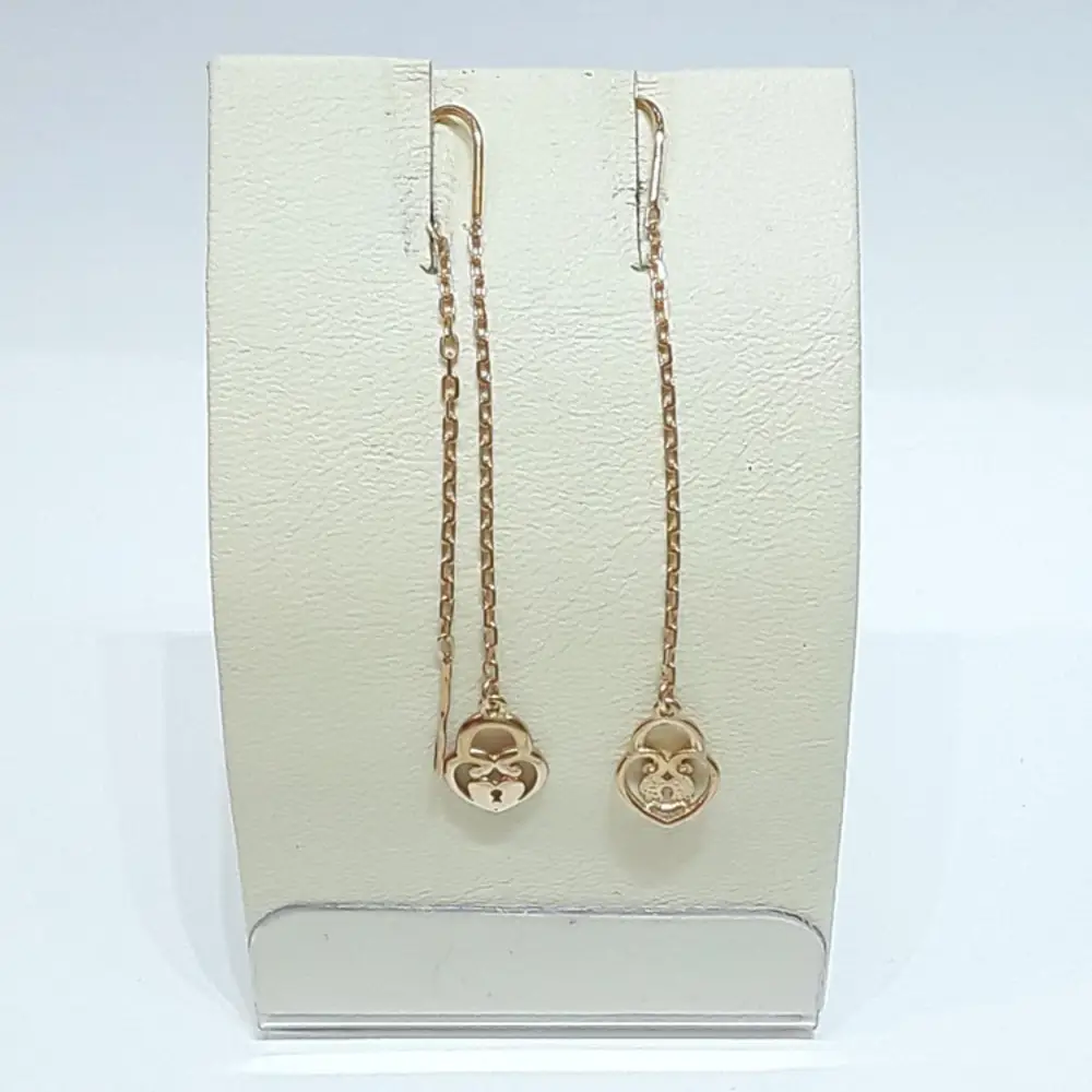 Серьги из красного золота 585 пробы
