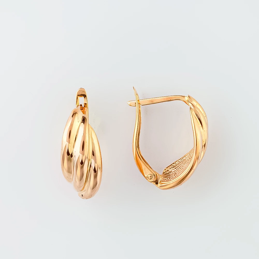 Серьги из красного золота 585 пробы