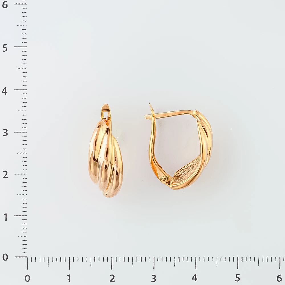 Серьги из красного золота 585 пробы