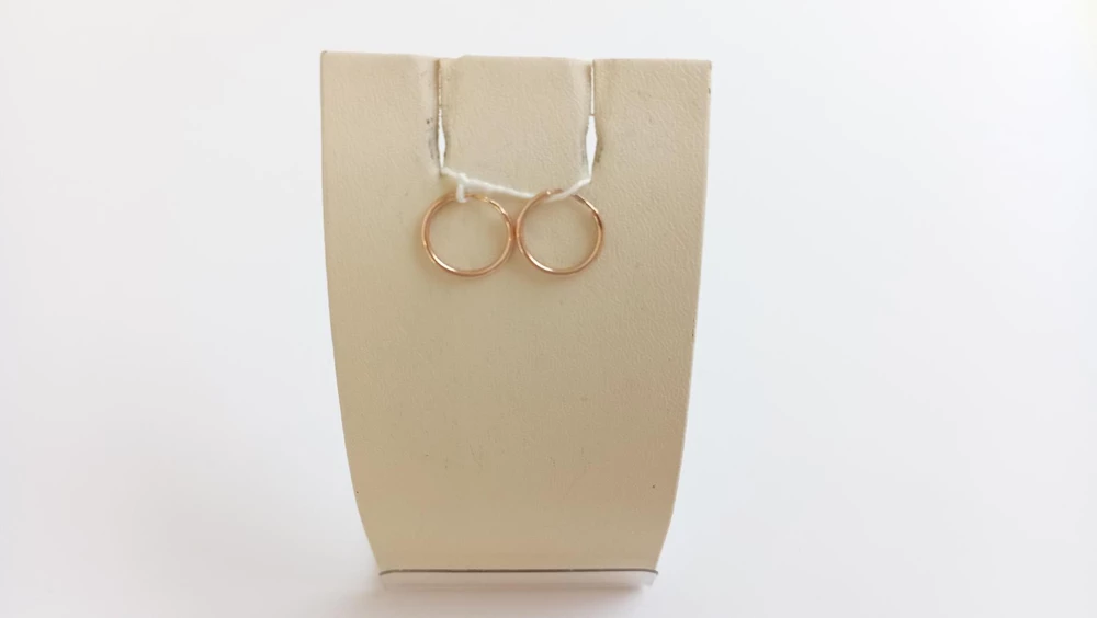 Серьги конго из красного золота 585 пробы