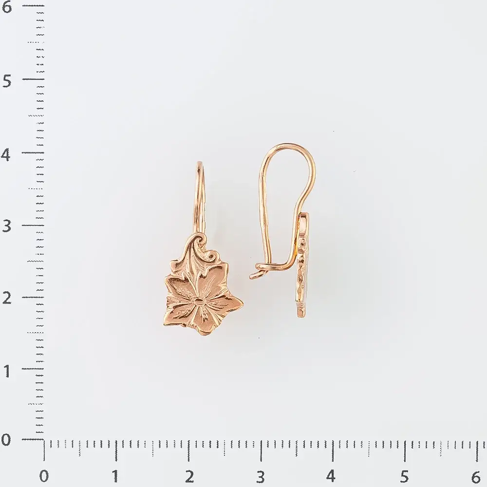 Серьги из красного золота 375 пробы 2