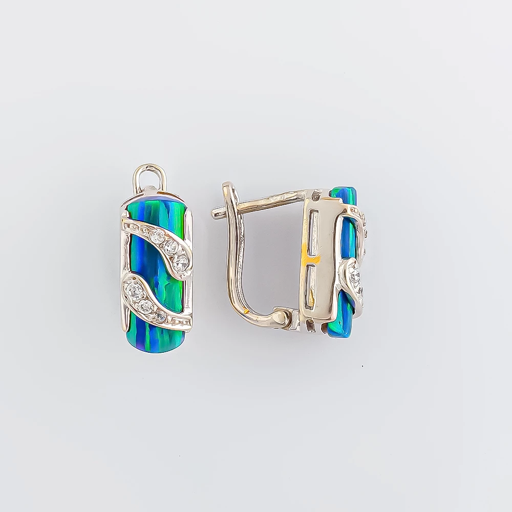Серьги из белого золота 585 пробы