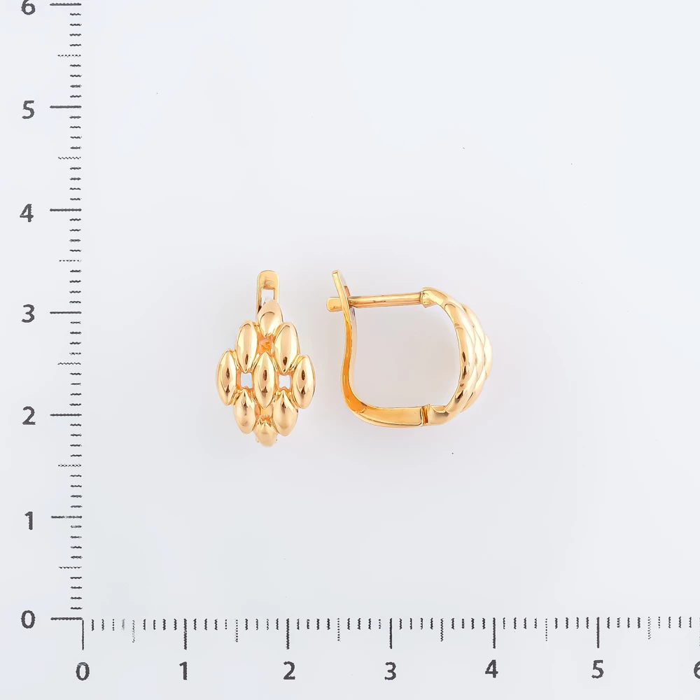 Серьги из красного золота 585 пробы