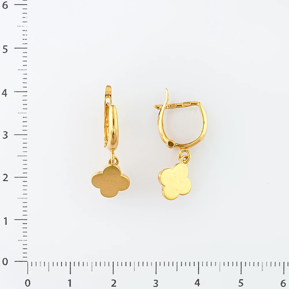 Серьги из желтого золота 585 пробы