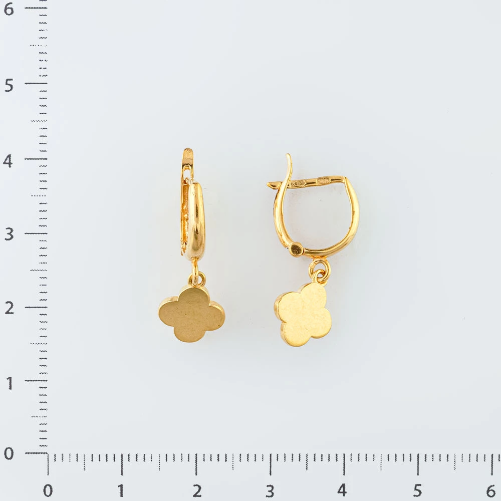 Серьги из желтого золота 585 пробы