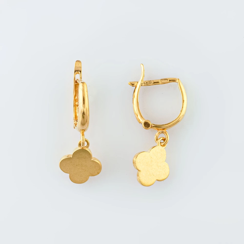 Серьги из желтого золота 585 пробы