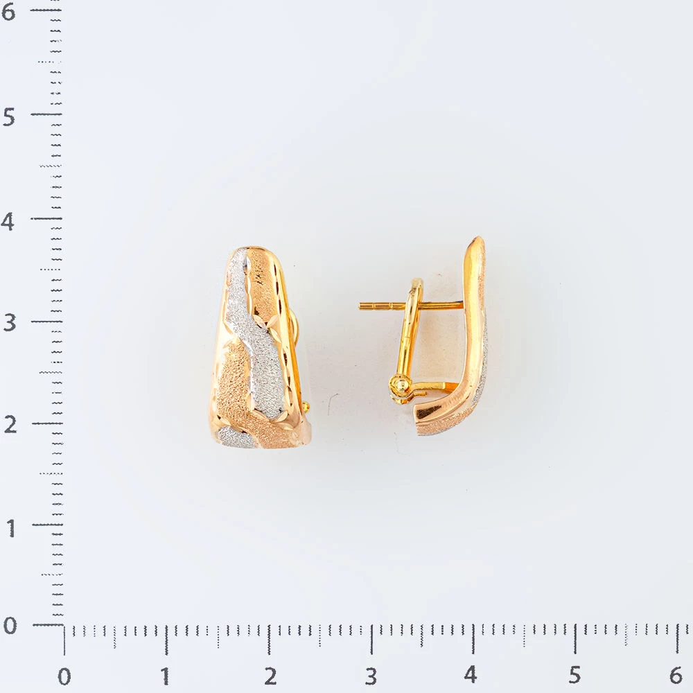 Серьги из желтого золота 585 пробы