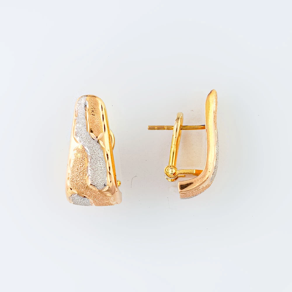 Серьги из желтого золота 585 пробы