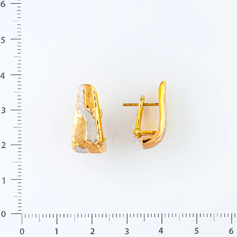 Серьги из желтого золота 585 пробы