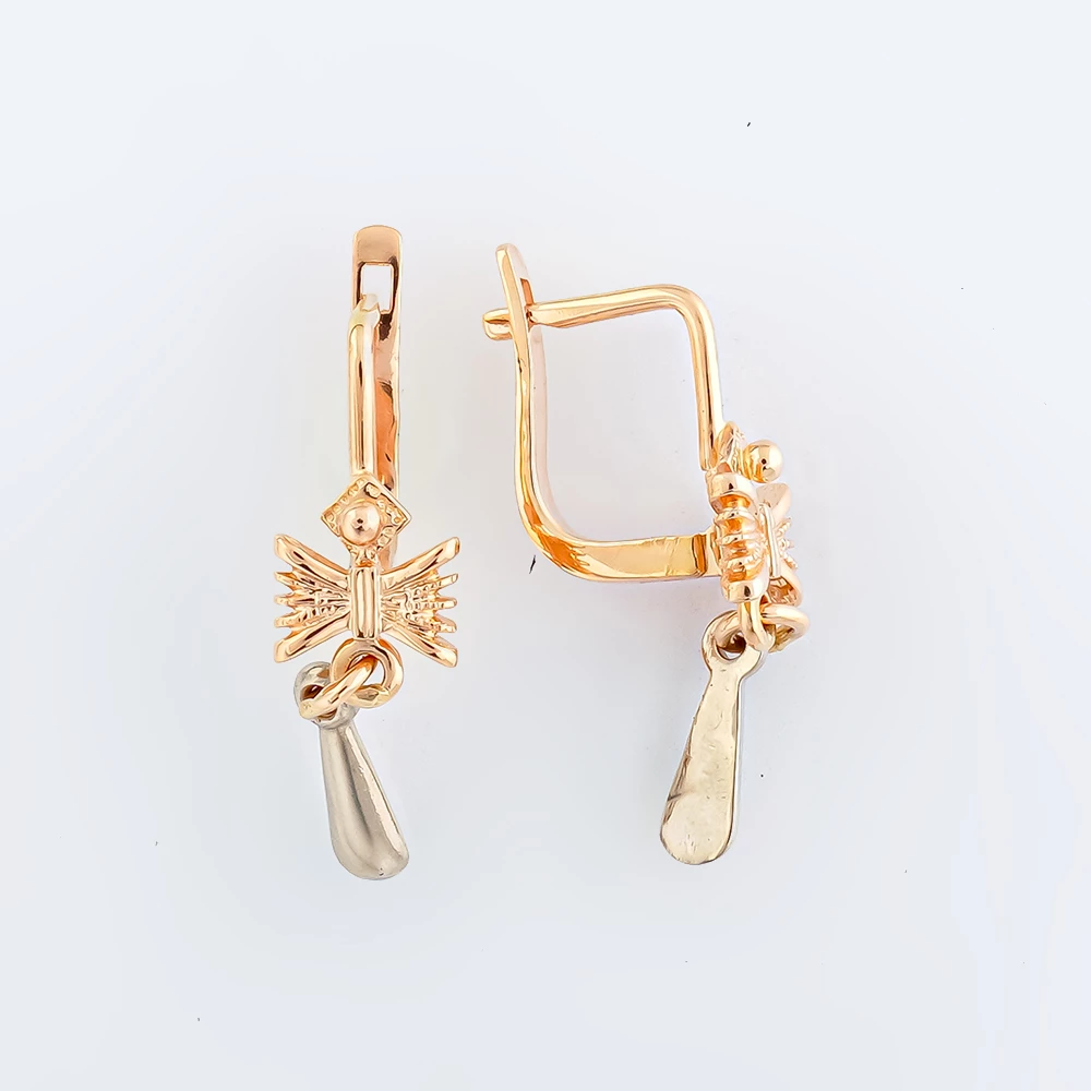 Серьги из красного золота 585 пробы