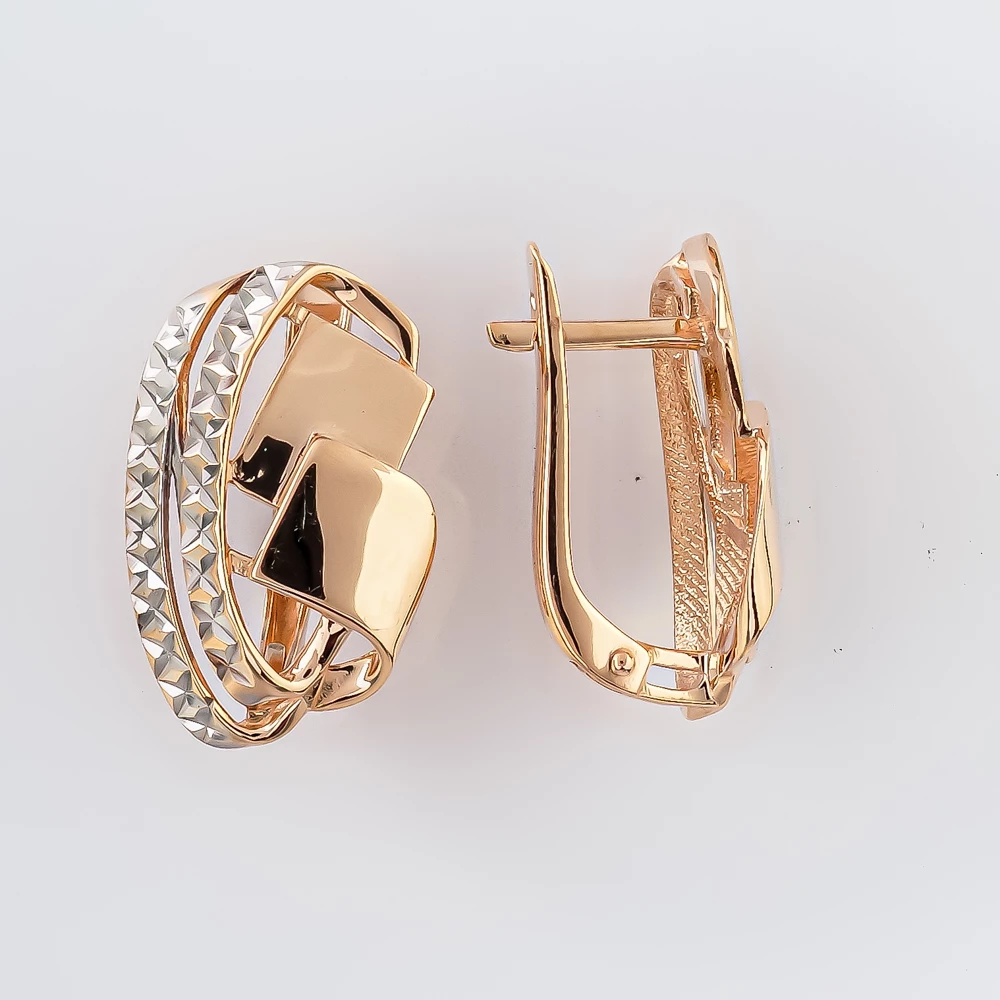 Серьги из красного золота 585 пробы