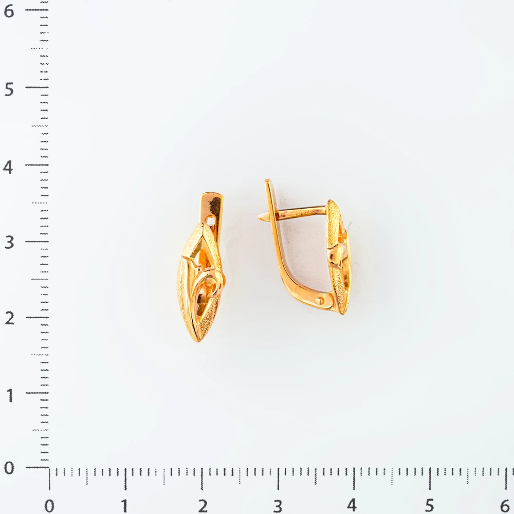 Серьги из красного золота 585 пробы