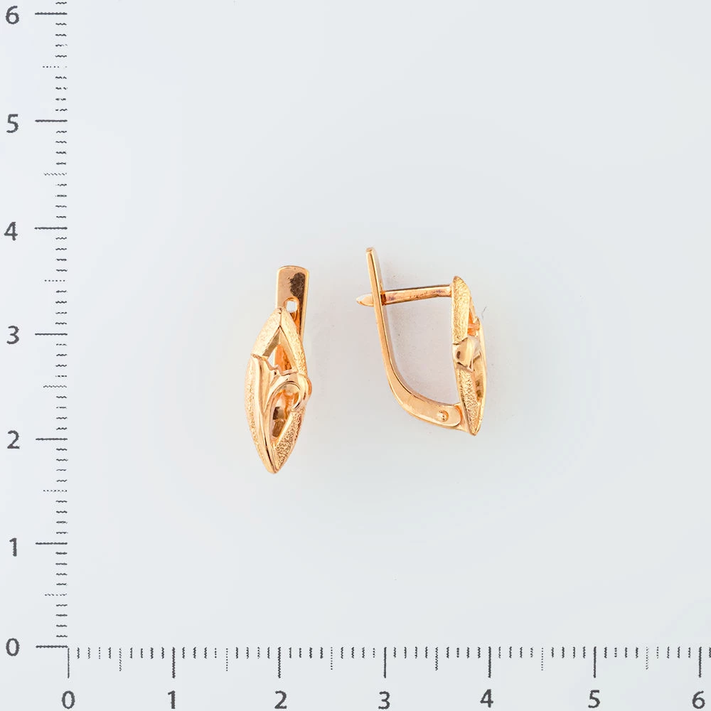 Серьги из красного золота 585 пробы