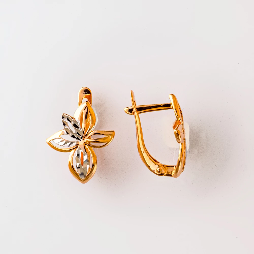 Серьги из красного золота 585 пробы