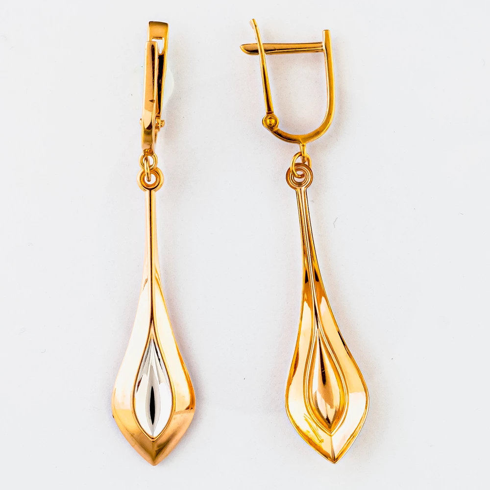 Серьги из красного золота 585 пробы
