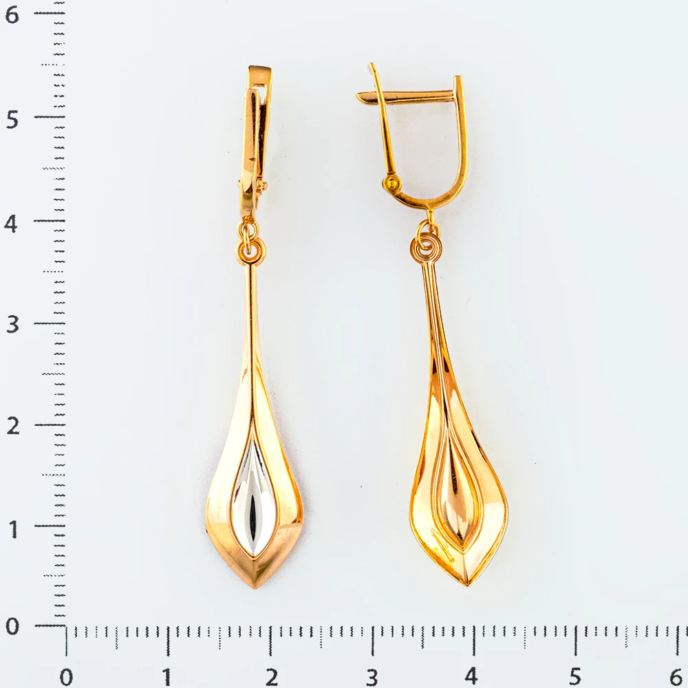 Серьги из красного золота 585 пробы