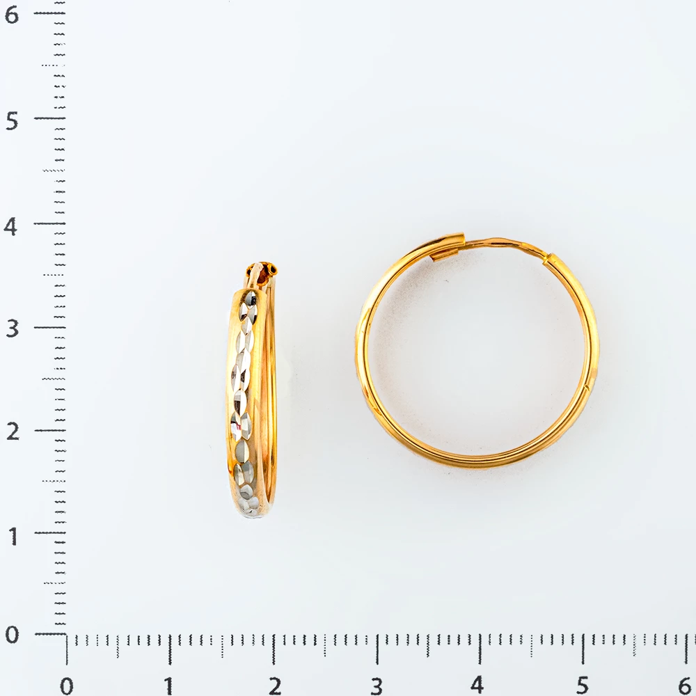 Серьги конго из красного золота 585 пробы