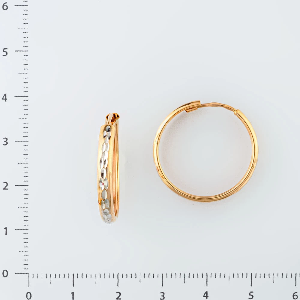 Серьги конго из красного золота 585 пробы