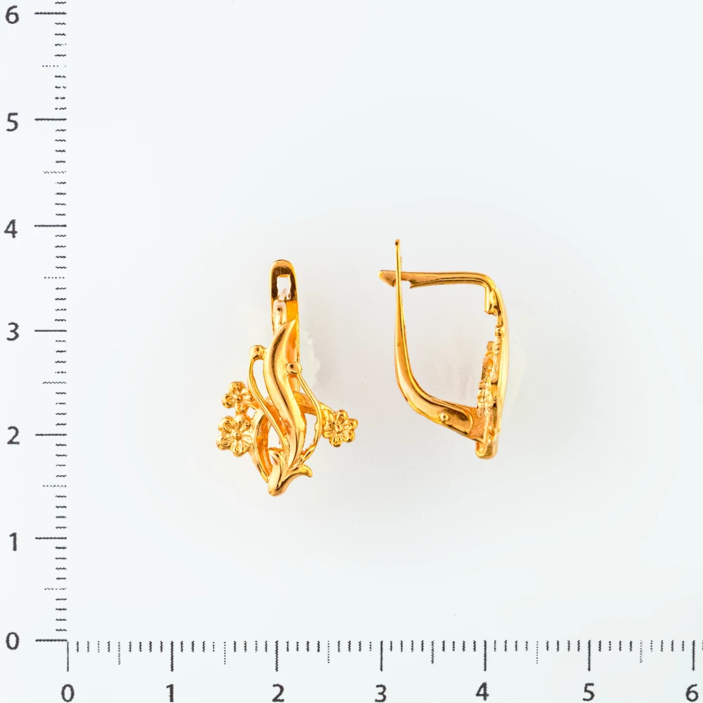 Серьги из красного золота 585 пробы