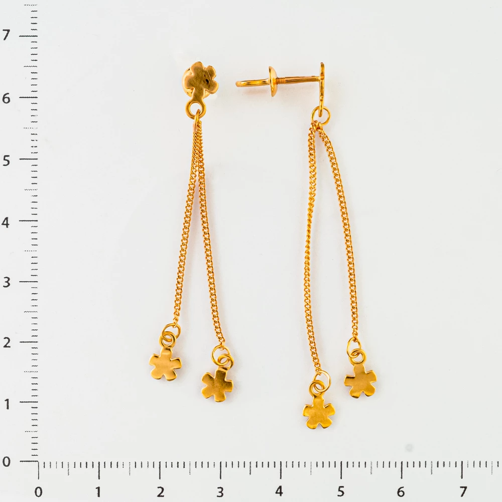 Серьги из красного золота 585 пробы